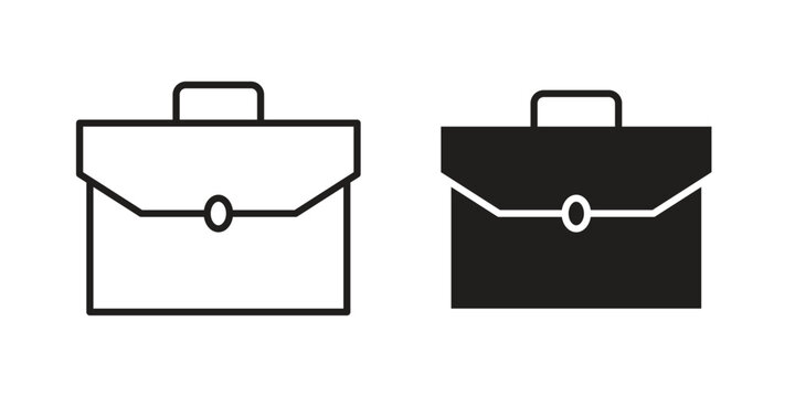 Briefcase icon pack flat vector in outline