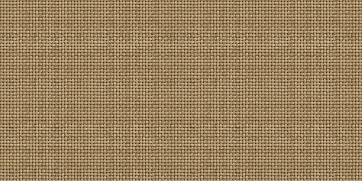 Canvas fabric seamless texture background. Woven light brown textile material.