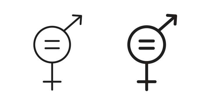Equality icon pack flat vector in outline