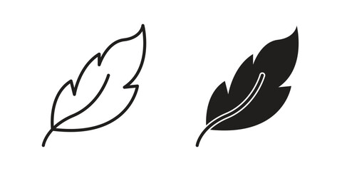 Obraz premium Feather icon pack flat vector in outline