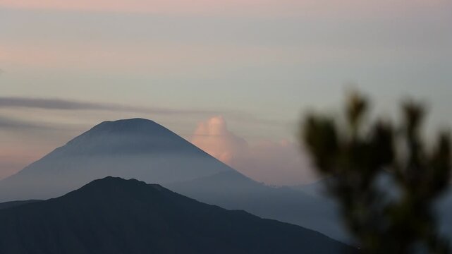 Mount Semeru Close-Up at Sunrise | Volcanic Peak View from King Kong Hill, East Java, Indonesia