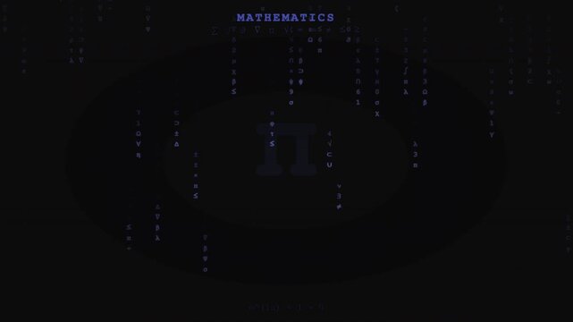 Abstract Matrix Falling Numbers Animation for Scientific Illustration