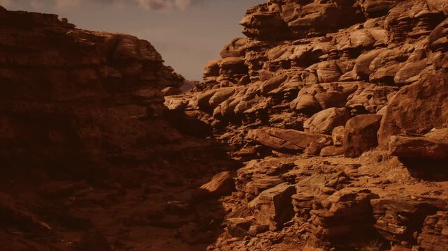 Serene canyon during golden hour for images, Perfect location at sunset with warm tones highlighting rocky textures and captivating landscape elements