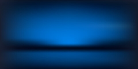 Fototapeta premium smooth gradient dark blue light studio room with copy space for you design background