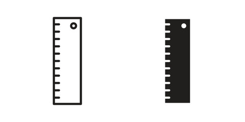 Obraz premium Ruler icon pack flat vector in outline