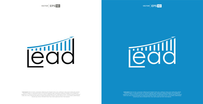 Lead Generation Graph Logo Design and Digital Marketing Concept