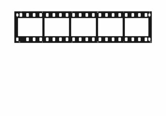 Fototapeta premium Blank strip of black and white film for photos