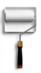 Obraz premium Refreshing walls with a paint roller on a tray