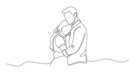 Obraz premium father and child hug
