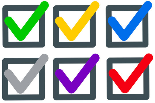 set of check box icons