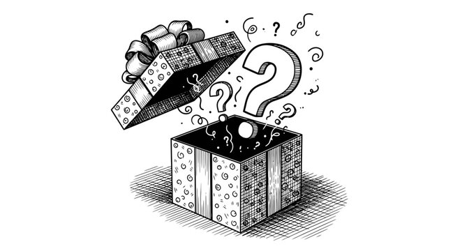 gift box with question mark
