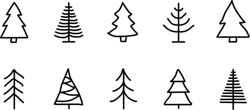 Elegant Linear Leaf Illustrations Collection &ndash; Monoline Foliage Design Elements for Organic, Minimal, and Nature-Inspired Aesthetic Graphics