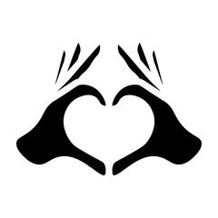 Obraz premium Heart Hands Vector Glyph Icon Design