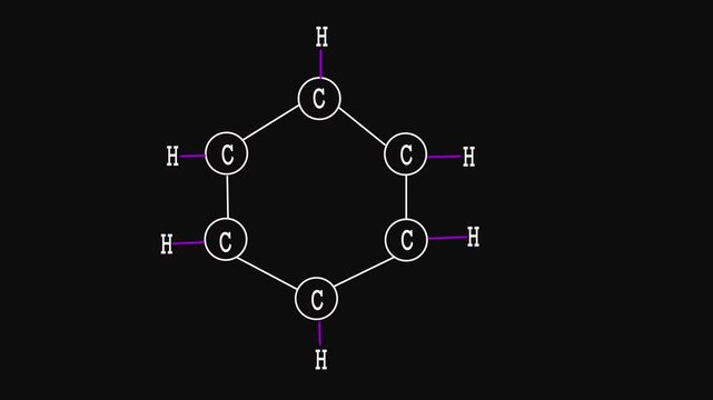 chemical formula and diagrams. High quality 4k video. scientific molecular model of a methane molecule.