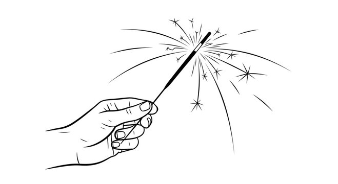 hand holding sparkler