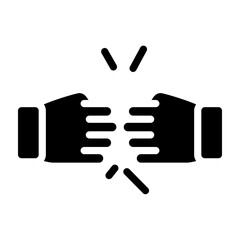 Obraz premium Fist Bump Vector Glyph Icon Design