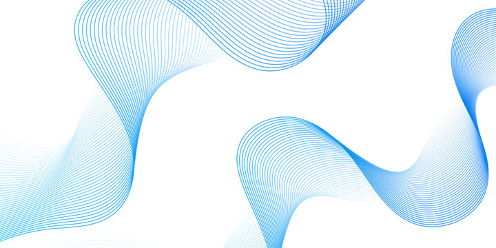 Vector gradient bule and white flow smooth wave energy stripe business liner texture design. abstract sound make white wave the focal element. white transparent giving it depth and a sense background