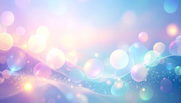 パステルカラーのシャボン玉の背景