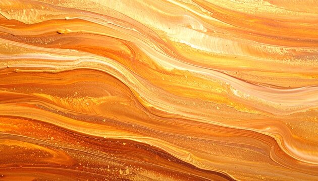 金とオレンジの絵の具で描かれた背景