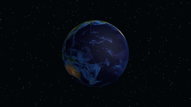 Earth Zoom Animation Transitioning from Space to Ujjain India