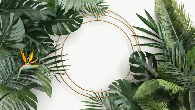 frame with palm