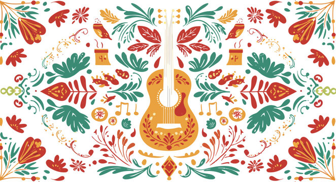 Flat design elements collection for cinco de mayo celebration