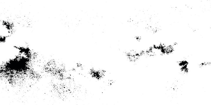 Black stained scratched dusty grunge micro dust isolated on transparent background, ink splat background or sketch art or distressed vintage grunge texture made by various scratches.	
