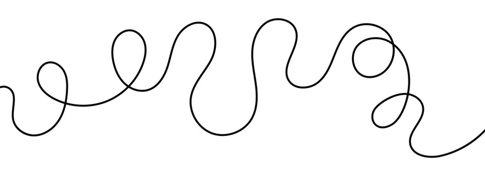 Minimal continuous squiggle cable in a single flowing path.