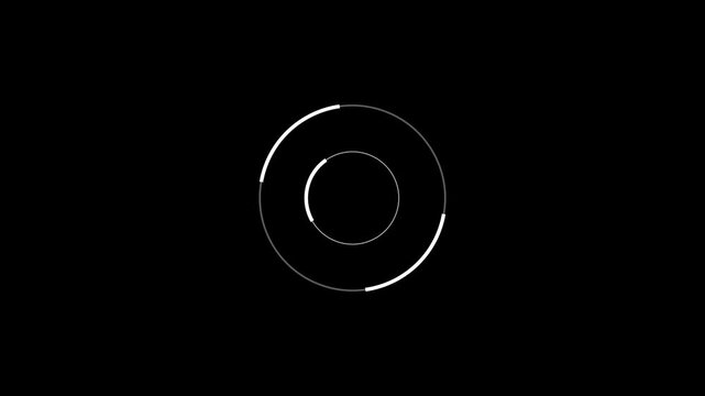 White simple circle loading spinner UI video 4k 30fps