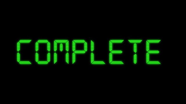 Futuristic cyber neon green digital English complete text animation video 4k 30fps