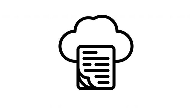 cloud storage animated icon