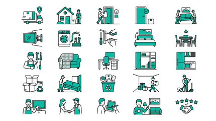 Obraz premium Car safety and driving icons. Automotive technology, vehicle assistant, traffic signs, driver education, electric vehicle charging, tire maintenance, sensors