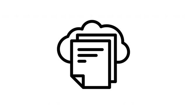 cloud computing animated icon