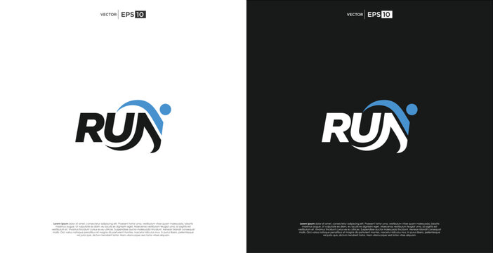 Running Logo Design For Fitness And Sports Company