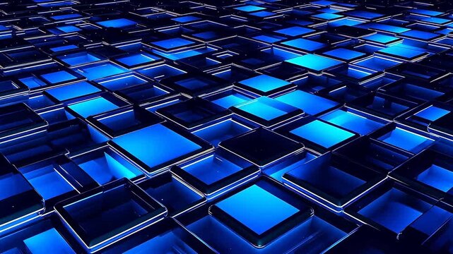 Digital technology blue light lines 3d background