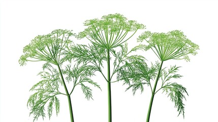 Obraz premium Galbanum plant (Ferula galbaniflua) isolated on white background