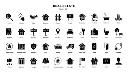 Real estate icon set