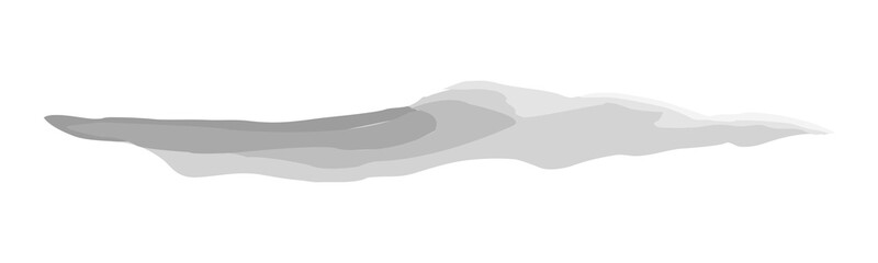 Fototapeta premium Abstract Gray Wet Watercolor Brush Stroke Flowing Paint Texture Isolated on Transparent Background PNG