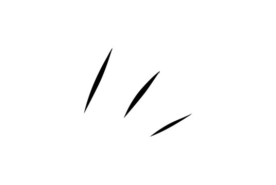 黒ペンで描いたようなシンプルな手描きの強調線イラスト