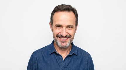 Fototapeta premium Smiling middle aged man portrait.