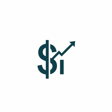 Dynamic financial success icon featuring an upward-trending arrow integrated with a dollar symbol, representing market growth, investment returns, and business profitability and wealth creation