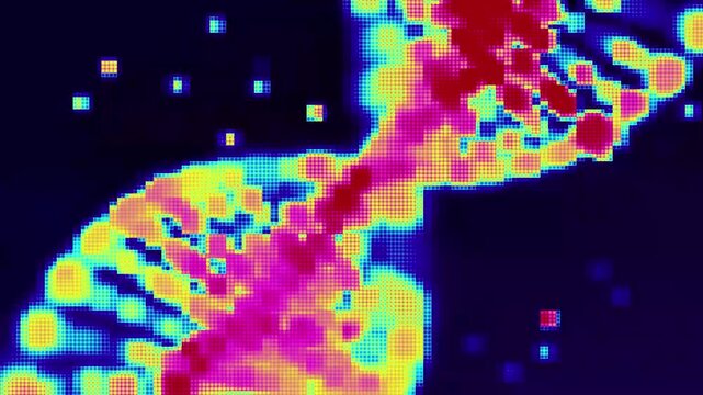 Abstract Pixel Dither Texture Overlay with Mosaic