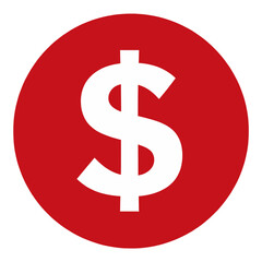 Obraz premium Dollar Sign In Circle Filled Vector Icon