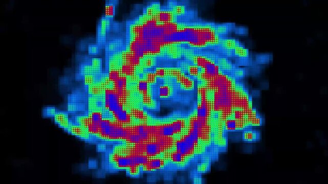 Dynamic Pixel Dither Overlay with Mosaic Pattern