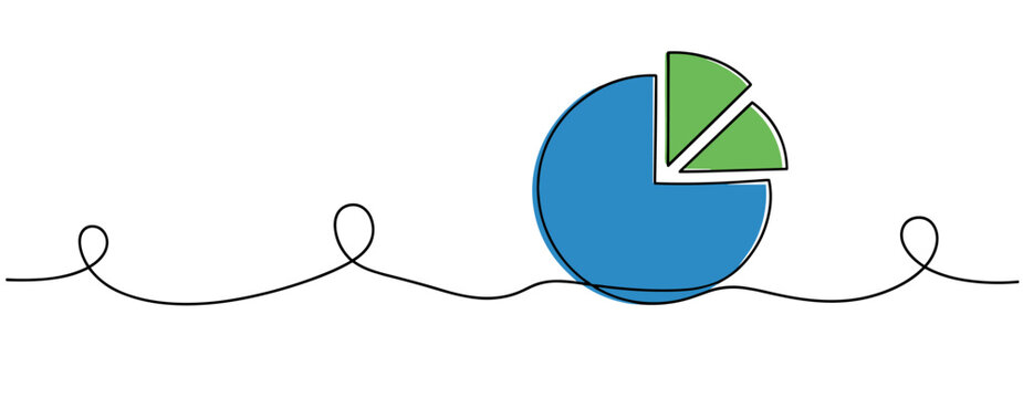 Pie chart displaying segmented data on white background. no editable strokes