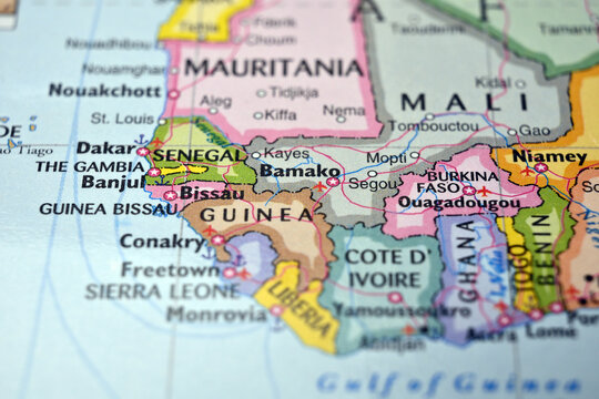 Bamako Mali &ndash; Defocused World Map Location