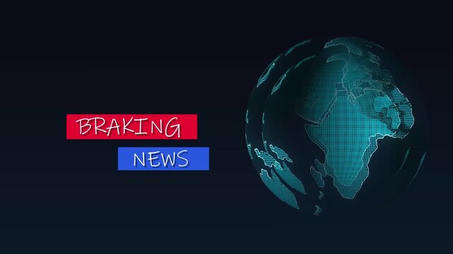 Abstract globe animation with dual horizontal bars intersecting design. Abstract globe data comparison concept for analytics visuals. Abstract globe motion background.