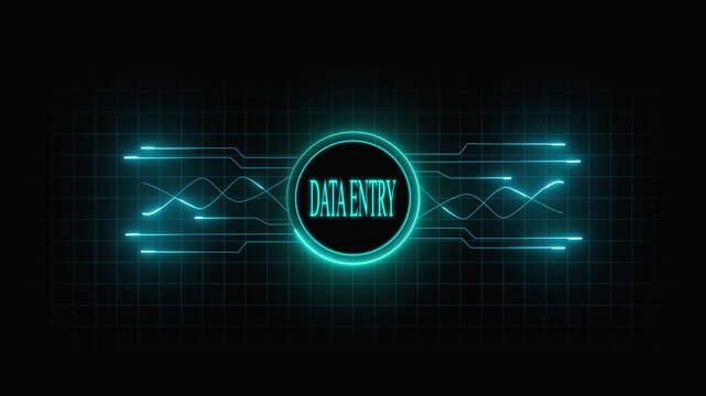 Cybersecurity interface animation with data entry and dna helix design. Cybersecurity interface protection concept for digital visuals. Cybersecurity interface motion background loop.