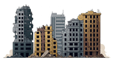 Obraz premium City Buildings Made of Blocks.