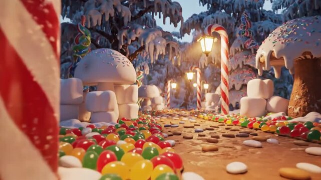 Enchanting Candy Land Journey: A Whimsical Walkthrough of Sweet Delights and Festive Charm